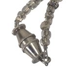 Artisan dragonfly necklace clear beads silver Photo 5