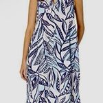 Fresh Produce ADA Palm Leave Print Dress Sleeveless Sz XS Hi Low Hem Photo 10