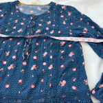 Matilda Jane  Womens Blue Dream A Little Dream Floral Polka Dot Blouse Top S Photo 6