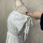 LIONESS  Cross Back Layered Folk Midaxi‎ Dress in White Boho Size US Small Photo 7