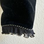 Vtg RoccoBarocco Women's 40 Ruffled Bolero Long Sleeve Black Gold Velvet Jacket Size M Photo 7
