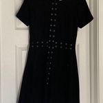 Sugar Lips Sugar & Lips velvet grommet black mini dress Photo 0