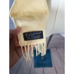 Burberry Vtg Burberrys of London 100% Cashmere Fringe Scarf Off White Butterscotch 52x12 Photo 4