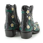 Valentino Garavani Black Leather Daisy Ankle Cowboy Boots 5.5 - 6 Women Size 36 Photo 1