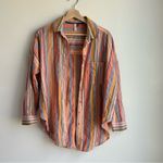 Pilcro Anthropologie Long Sleeve Boyfriend Striped Button Down Striped Shirt S/M Photo 3
