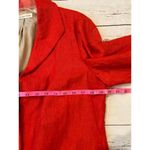 Coldwater Creek Linen Blazer Size 10 Burnt Orange Shorter Length Photo 7
