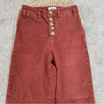 Marine layer  Women’s Bridget Corduroy Pants Crop High Rise Button Fly Wide Leg 0 Photo 5
