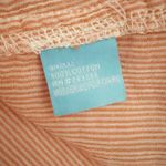 J. McLaughlin  | Mini Banker Stripe Blouse Orange White Lightweight Collar | XL Photo 5