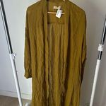 $445 Momoni Mustard Yellow Cardigan‎ Dress Size 46/8 Gold Photo 0