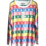 Wildfox Roadtrip Stellar Pullover Stars and Stripe Oversized Sweatshirt Nwt Photo 6
