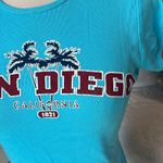 San Diego California Baby Doll Bright Blue T Shirt Photo 3