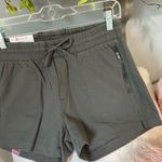 The Comfy  Twill Shorts Cotton Spandex Olive Green Elastic Drawstring Womens S Knit Photo 3