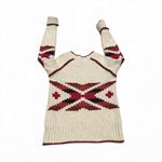 Smartwool  CHUP Qo’a Patterned CREWNECK Sweater Cream Red Wool Blend S Photo 5