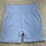OQQ Lot‎ Women's Large Ribbed Athletic Yoga Shorts Lot of 3 Black Purple Blue Photo 0