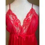 Tres Chic Red Lace Med Babydoll Chemise Nightie Lingerie top vintage sexy glam Photo 1