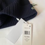 Lacoste Navy Blue Ribbed Wool Beanie brand new with tag one size Photo 2