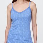Gap Pointelle Ditsy Floral Soft Blue PJ Tank Top Women’s Size M Photo 1