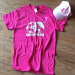 Breast cancer awareness campaign tee+cap. S Pink Photo 0