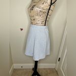 Michael Kors MICHAEL Striped Gray & White A Line Skirt with Zip Back Size 2 Photo 11