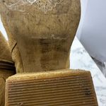 Free People Snake Embossed Suede Block Heel Ankle Boots Tan Size 36 US 5.5 Photo 7