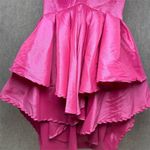 Abyss By Abby Women's Pink Ruffled Satin Mini Dress Size Small Party Photo 2