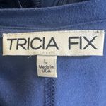 Free People  X Tricia Fix Oversized Boxy Cutout Sheer Butterfly Tee Navy Large Photo 5