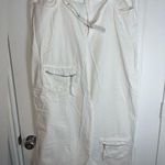 Missguided Plus White Zipper Tactical Cargo WideLeg BaggyLounge Pants Pockets 18 Photo 0