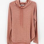 Athleta uptempo Hoodie orange side slit hi lo loose fit size M athletic Photo 0