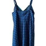 Gilligan & O'Malley Blue Polka Dot Night Gown Slip Adjustable Straps Lace Trim L Size L Photo 1
