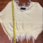 Polly & Esther Rugged Oversized longsleeves Soft Yellow sweater Size Medium Photo 7