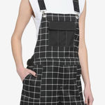 Hot Topic  Grid Print Overall Shorts Photo 0
