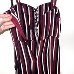 Flynn Skye  Revolve Jade Burgundy Striped Boho Festival Jumpsuit Small Photo 7