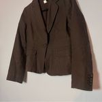 J.Crew Blazer Jacket Dark Brown Chocolate Linen Size 6 Single Button Photo 1