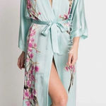 OLD SHANGHAI Women’s Silk Kimono Long Robe Hand Photo 0