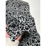 Elan  women’s heart print long sleeve smocked, mock neck ruffle tiered dress Med Photo 5