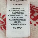 Artisan NY Cream and Red Linen Shorts Size XL Linen Paper Bag Waist Shorts Photo 6