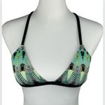 Hurley Black & Green Abstract Strappy Back Bikini Swimsuit Top SM Photo 5