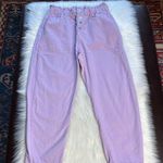 ZARA Lilac High Rise Paper Bag Jeans Photo 1