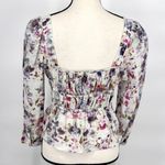 J.Crew x Flora Obscura Blouse Cinched-waist Top Kaleidoscope Floral Size 2 Photo 11