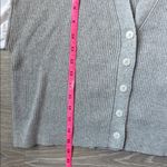 Naadam Gauze Mixed Media Cardigan XS Gray Photo 11