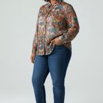 Cato  Sequin Floral Shirt 22/24W NWT Photo 6