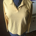 Lands' End mustard color long sleeve Y2K polo Photo 0