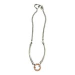Lia Sophia  Hutton necklace with a copper-colored ring and a silver-tone chain Photo 3