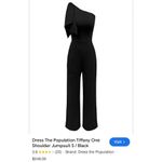 Dress the Population Tiffany Asymmetric Stretch Crepe Wide-Leg Jumpsuit NWOT Photo 1