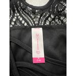 No Boundaries  Black Lace Long Sleeve Top Criss Cross V Neck Blouse Size M Photo 2