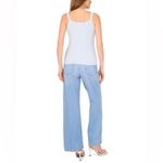 1. State 
Women's Sky Blue Basic Summer Rib Jersey Scoop Neck Tank Top Size Large Photo 3