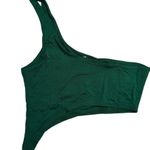 Naked Wardrobe Kelly Green Smooth Side Asymmetrical Crop Top NW-T2619 XS New Photo 1