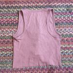 SO DUSTY PINK BASIC HENLEY CROP TOP FAVORITE TANK Photo 2