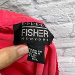 Eileen Fisher Vintage Womens Skirt Set Silk Bright Pink Size M Long Sleeve Wrap Photo 9