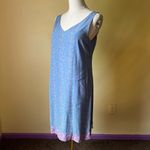 Vintage 90s GAP Floral Slip Dress Blue Lavender Trim Y2K Coquette Small Photo 6